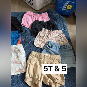 Girl’s Size 5T/5 Bundle - Shorts, Leggings, Jeans, Shirts, Dresses, Swim, PJs
